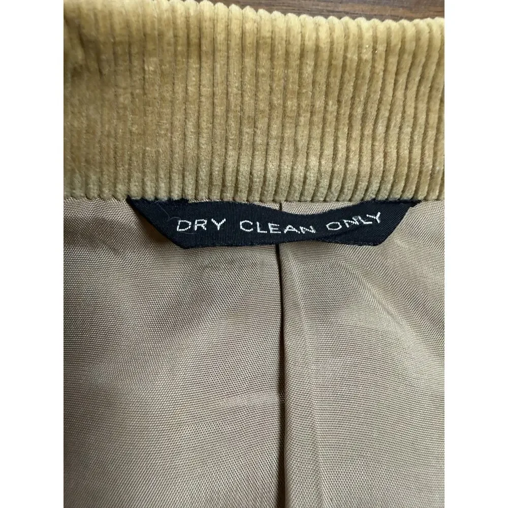Vintage Corduroy Sport Coat Blazer Cotton Lined Classic Menswear 44L